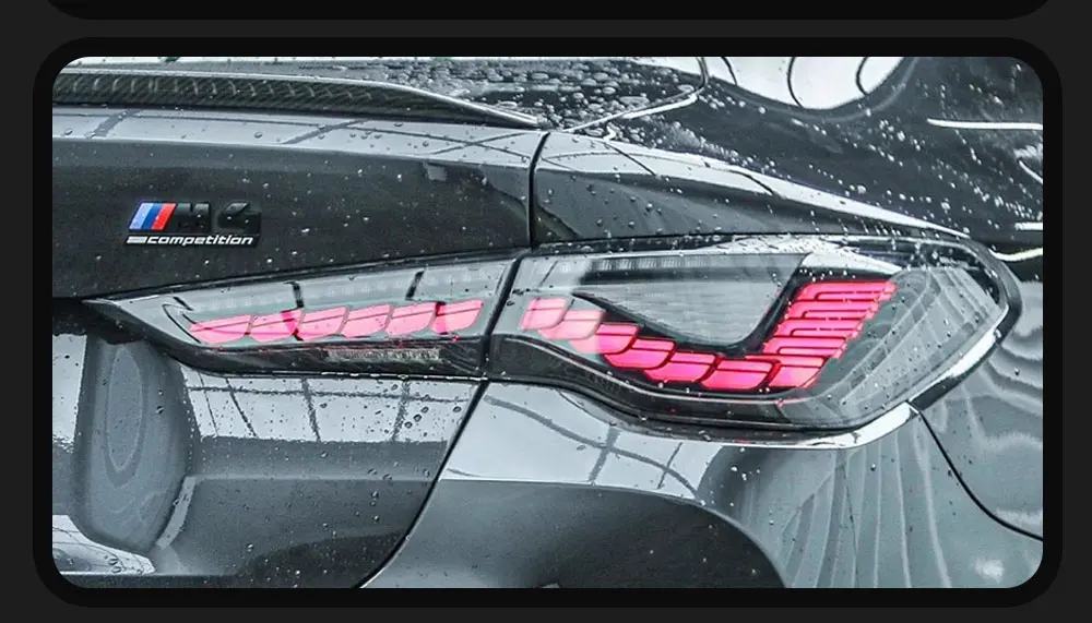 أضواء خلفية السيارة لسيارات BMW 4 Series M4 G22 2020-2023 LED مصابيح خلفية للسيارة أضواء النهار الجري إشارات الانعطاف الديناميكية