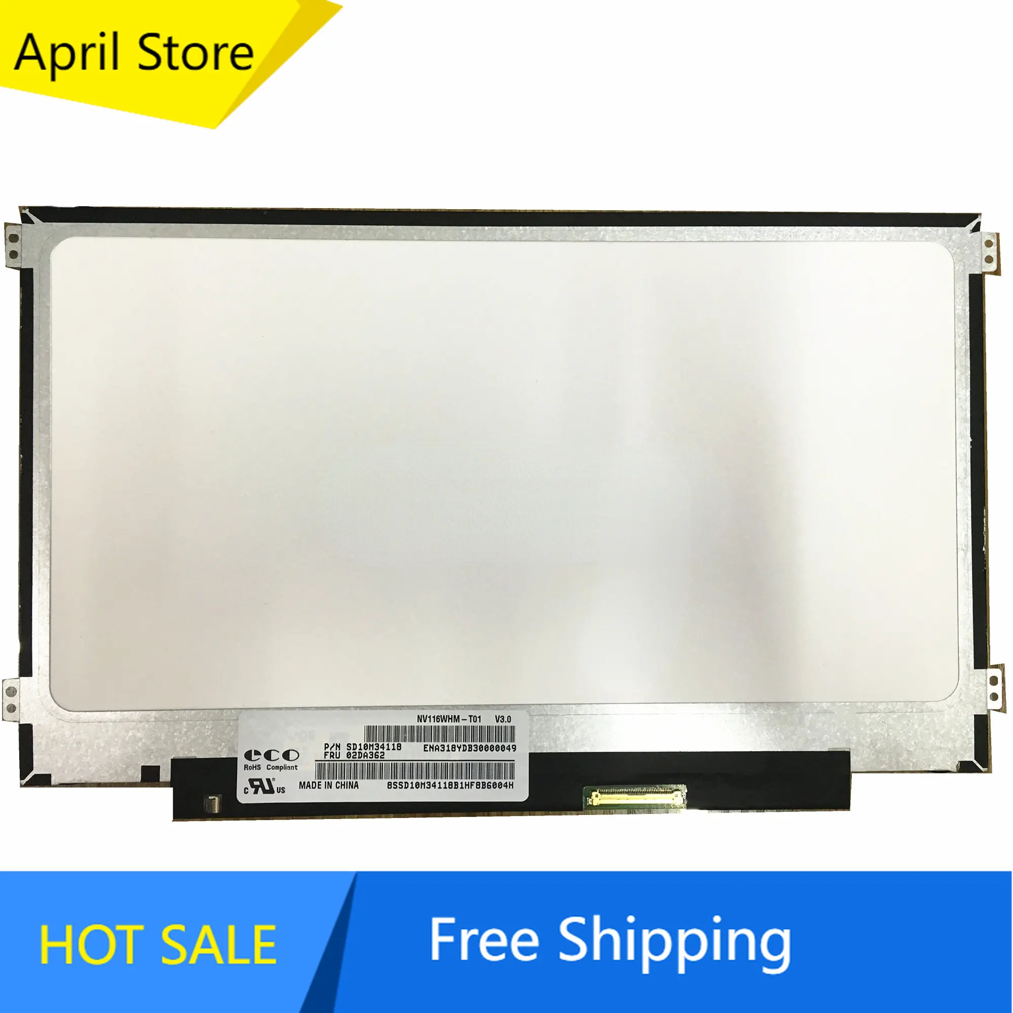 NV116WHM-T01 V3.0 NV116WHM T01 11.6 노트북 LCD 터치 스크린 패널 매트릭스 디스플레이 1366*768