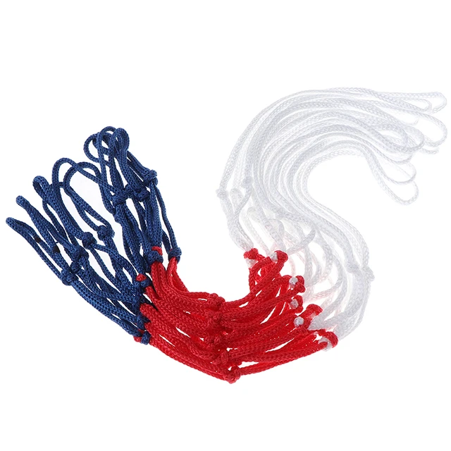 1-3X Standard Basketball Net Durable Polypropylene Fiber Outdoor Sports Basketball Tri-Color Basketball Net Mesh Replacement 5