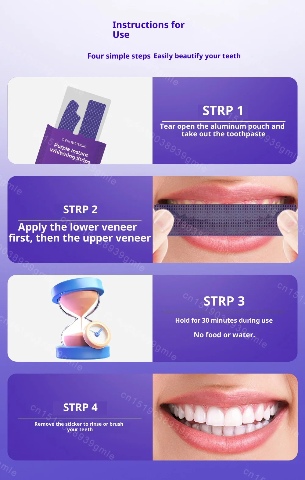 Teeth Whitening Strips For Dental Plaque And Yellow Stain Removal_voghion.com
