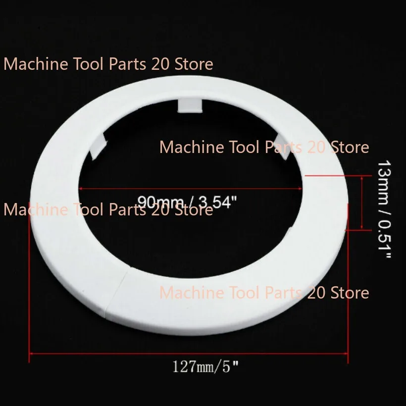 90-91mm Pipe Cover Decoration PP Radiator Escutcheon Water Pipe Cover White 2PCS