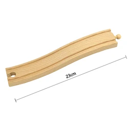 Wooden Railway Train Track Connectors - Beech Wood Accessories (Wooden Uphill)