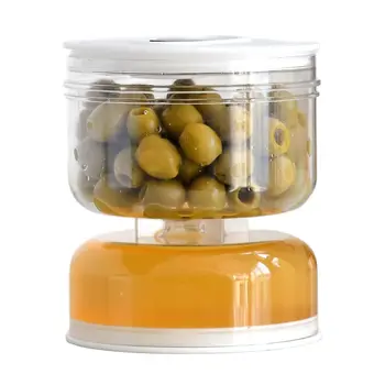 Barattolo di corickles Dispenser asciutto e bagnato Sottaceti e olive Barattolo di clessidra Contenitore di cetrioli per cucina Strumenti separatori di succo di alimenti Nuovo 1