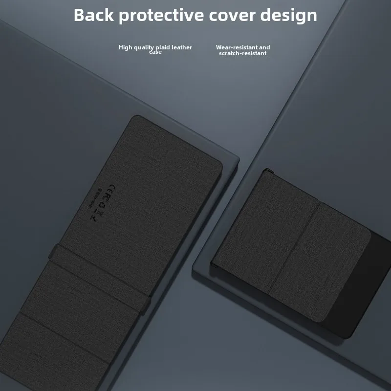 New folding bluetooth keyboard high-end business leather mobile phone tablet can be connected to laptop office keyboard