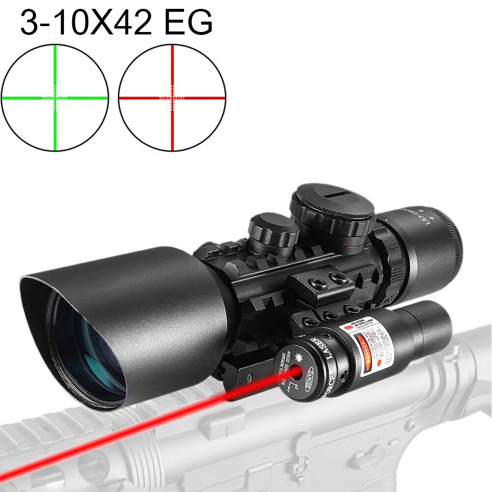 Military 310x42eg Rifle Scope Red Dot Sight+tactical Optics Scopes Reflect Red And Green