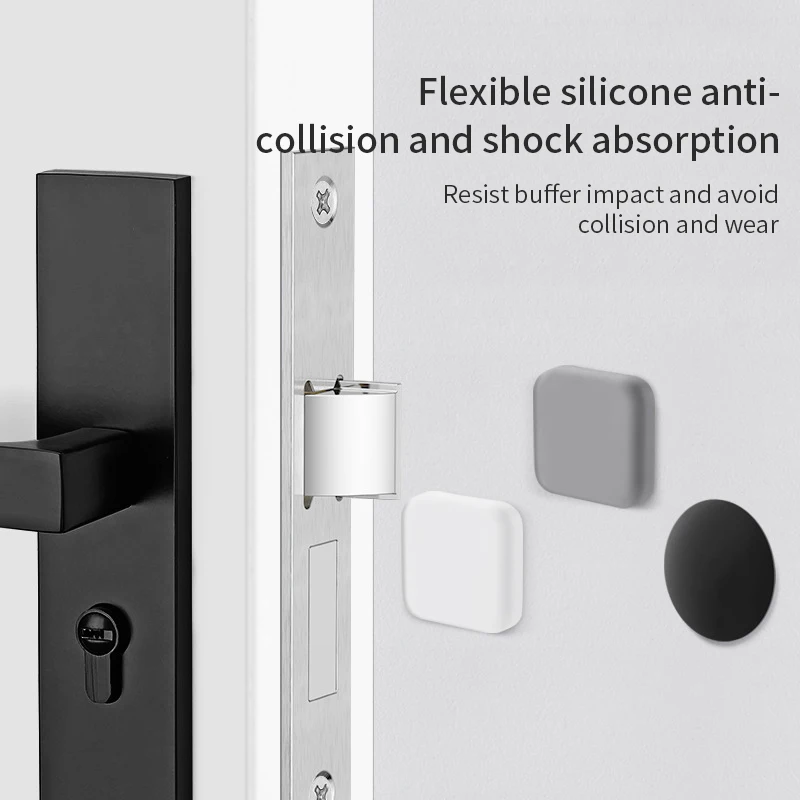 Silicone Door Stopper Door Stopper Bumpers Door Stopper Silicone Rubber Bumpers 1pcs Silicone Door Stopper Handle Bumpers Self Adhesive Mute Anti-Shock Protection Porte Pad Home Improvement Wall Protector Pad