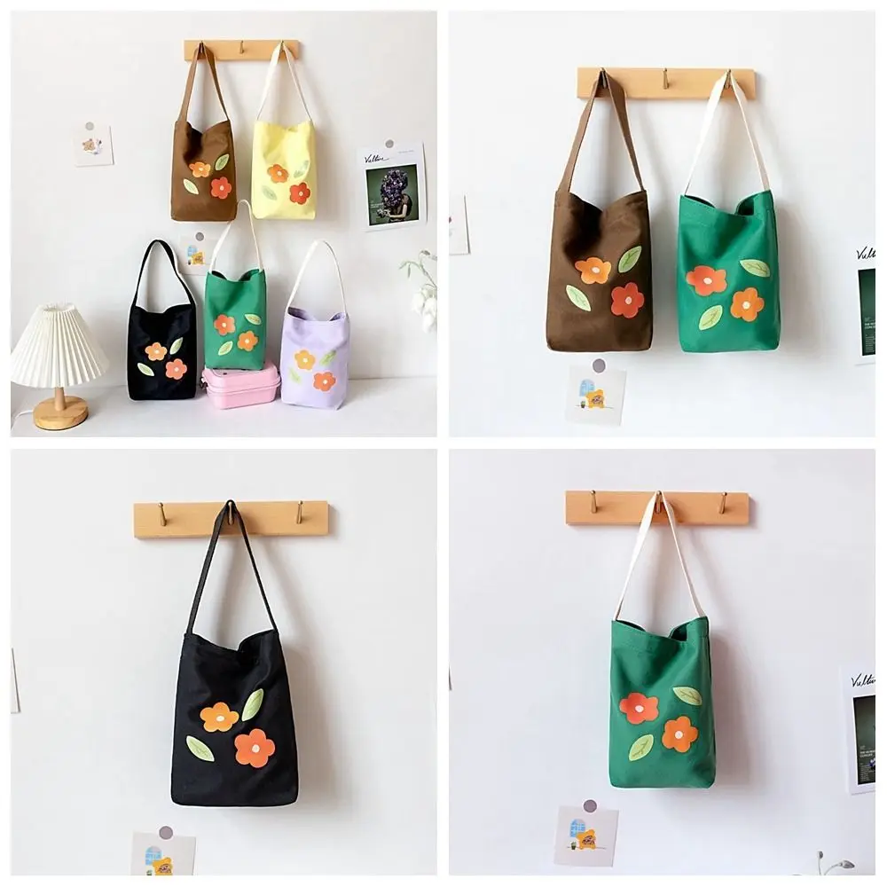 

Женская Холщовая Сумка-ведро с принтом, вместительная маленькая сумка-тоут с принтом, Универсальная Портативная Сумка-тоут из ткани