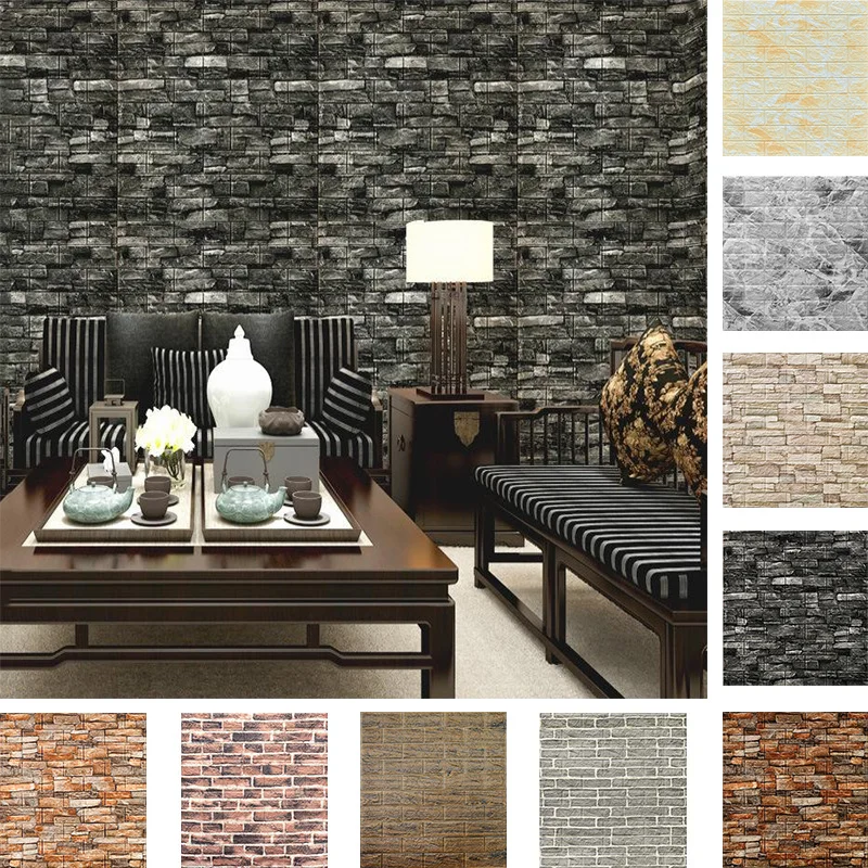 10/20/30/40 Pcs/Set DIY 3D Foam Brick Pattern Wallpaper 3d Foam