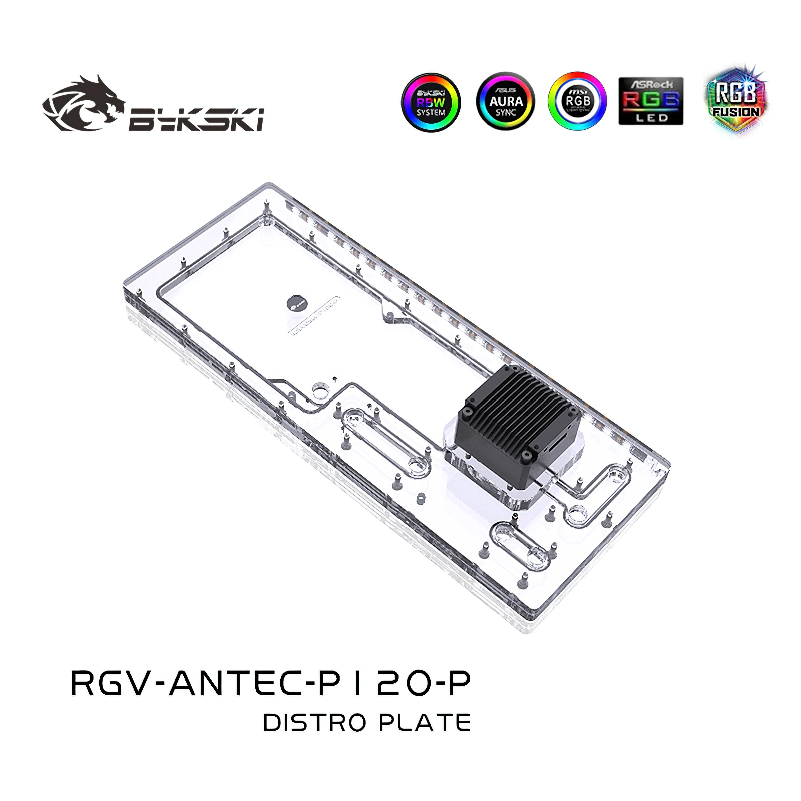 Serbatoio Della Piastra Distro Di Raffreddamento Ad Acqua Bykski Rgb Per La Cassa Del Telaio Antec P120 Rgv-Antec-P120-P