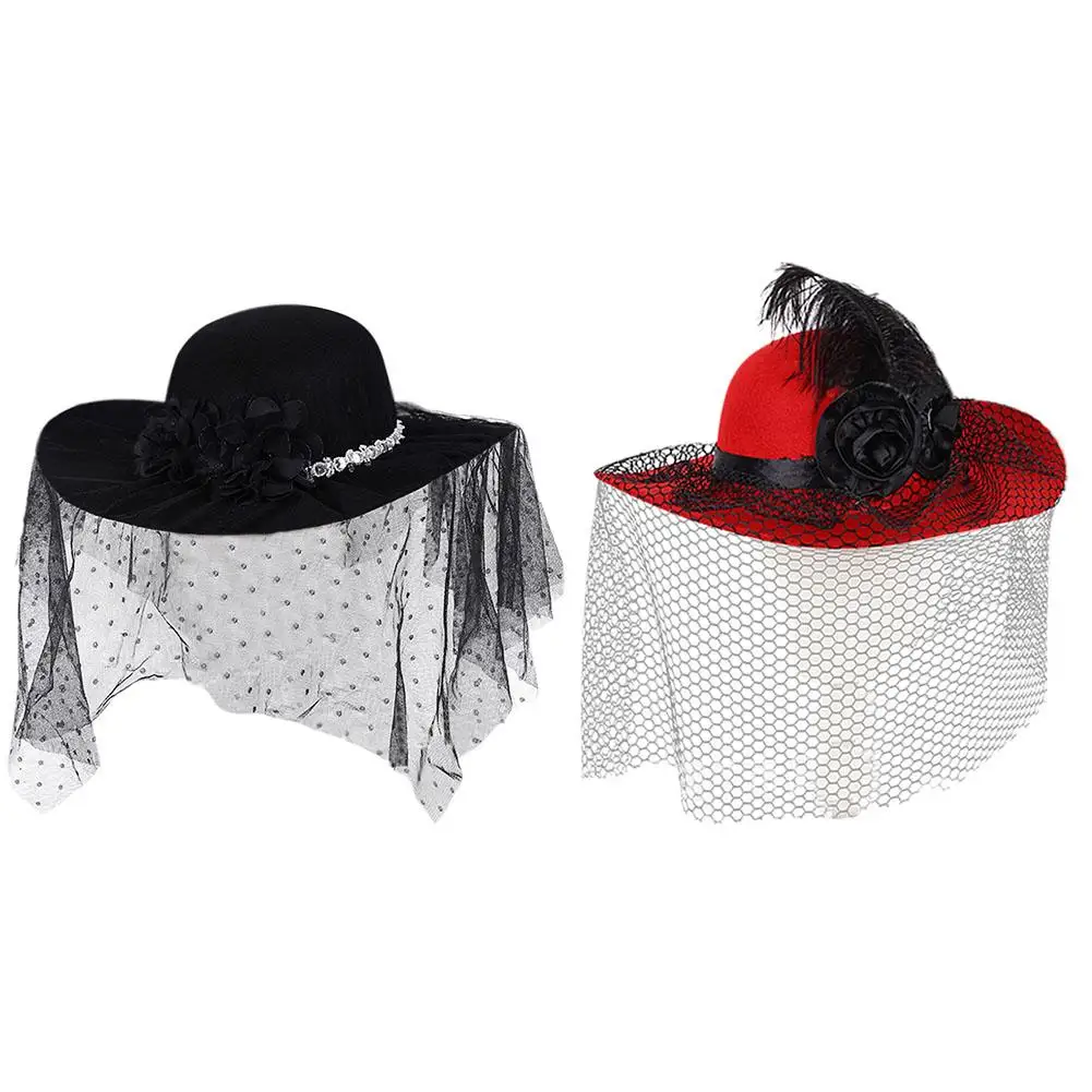 Feather Floral Vintage Felt Hat