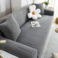 Elastic Sofa Cover Corn Velvet Adjustable Stretch Slipcovers Corner Couch Covers 1/2/3/4 Seater L Shape 1