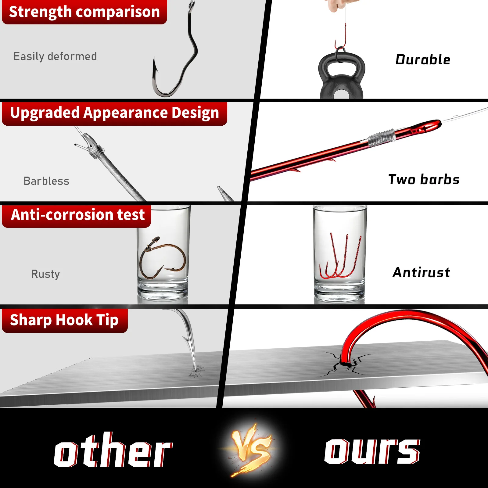 Long Shank Baitholder Hooks 5