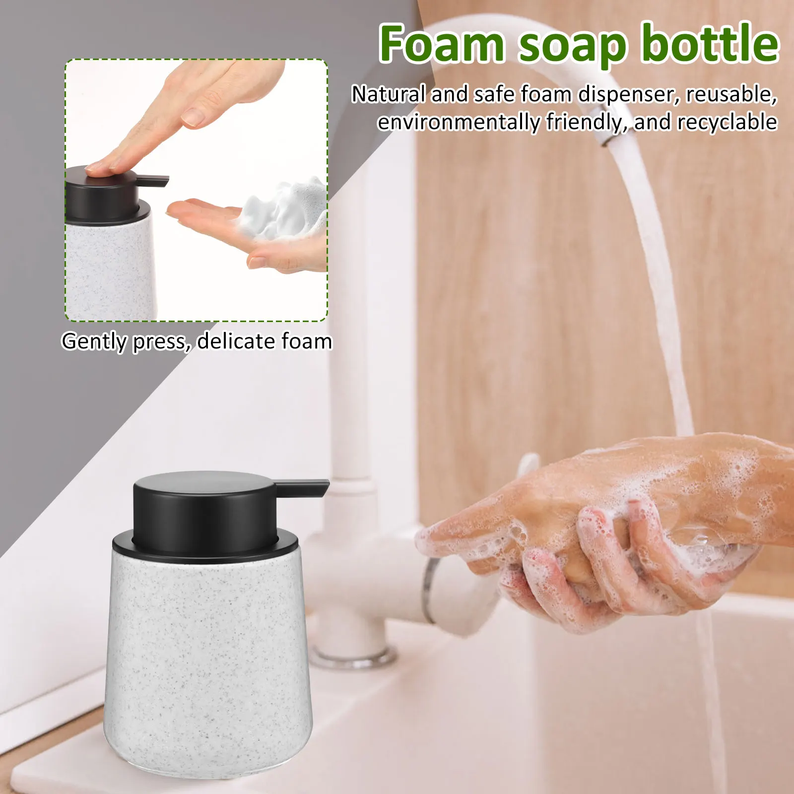 2Pcs 8.8oz Soap Dispenser Liquid Hand Soap Dispenser with Press Pump Refillable Lotion Dispenser for Home Bathroom Kitchen Dish