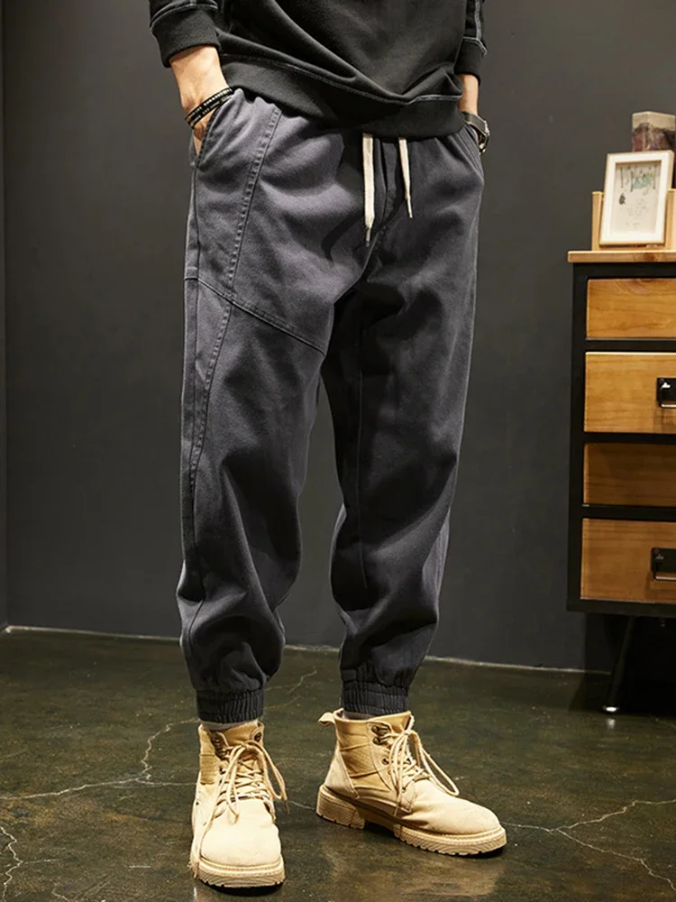 Pantalones cargo multibolsillos para hombre, pantalones deportivos vintage con cordón de otoño, nuevos pantalones de moda Y2K, pantalones casuales para hombre