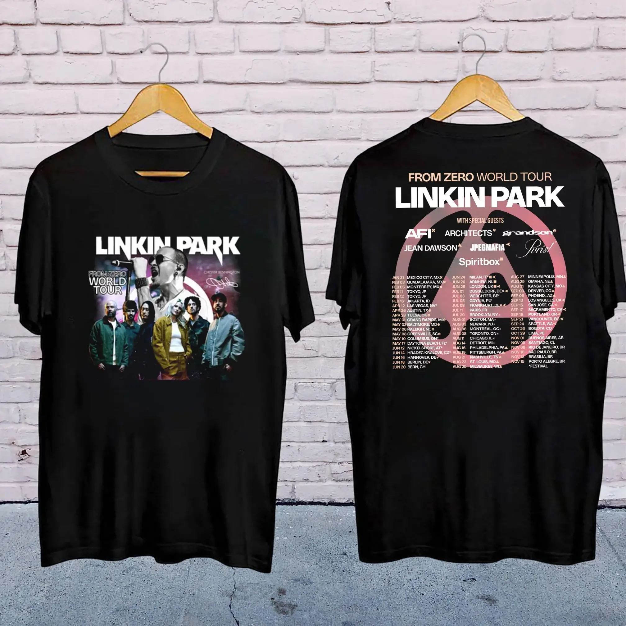 Fashion Official Men's Linkin-Park From Zero World Tour T-Shirt Unisex Harajuku O-Neck Short Sleeve Pop Music Shirt Fan Gift 2