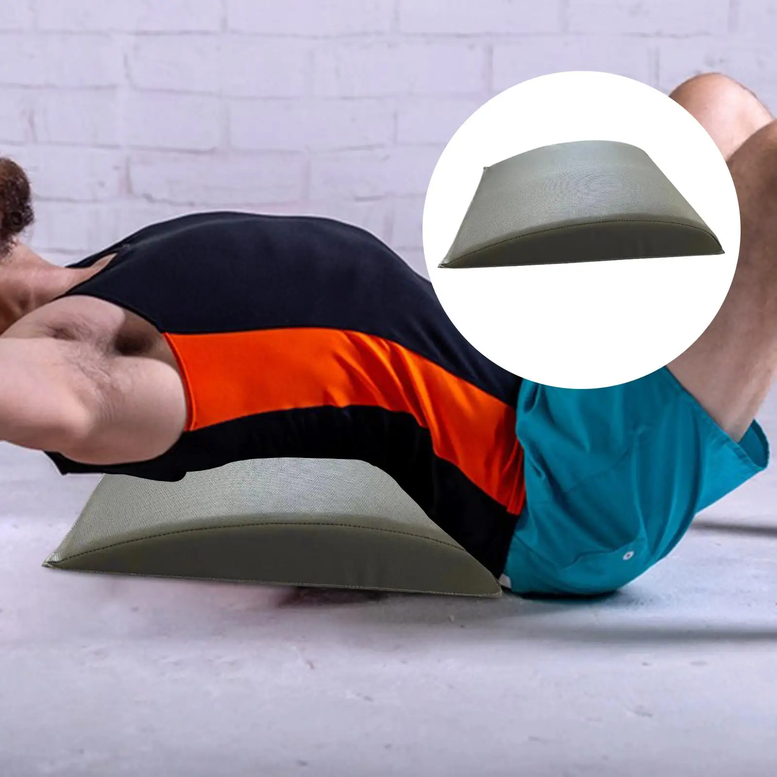 Ab Exercise Mat PU Leather Support Cushion Padded Abdominal Mat for