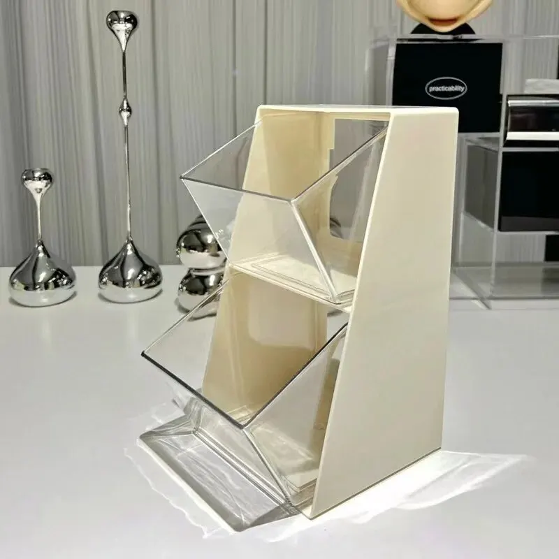 탁상용 아크릴 투명 펜꽂이 보관함, 기숙사 다기능 문구 보관 정리함, 학교 사무용품