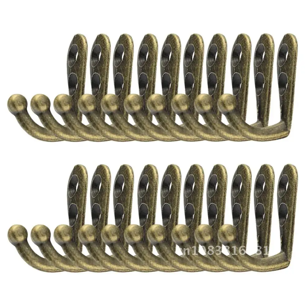 

10/20pcs Wall Mounted Hook Single Robe Coat Hat Holder Key Hanger With 40 Pieces Screws Home Storage Hook Organize NEW