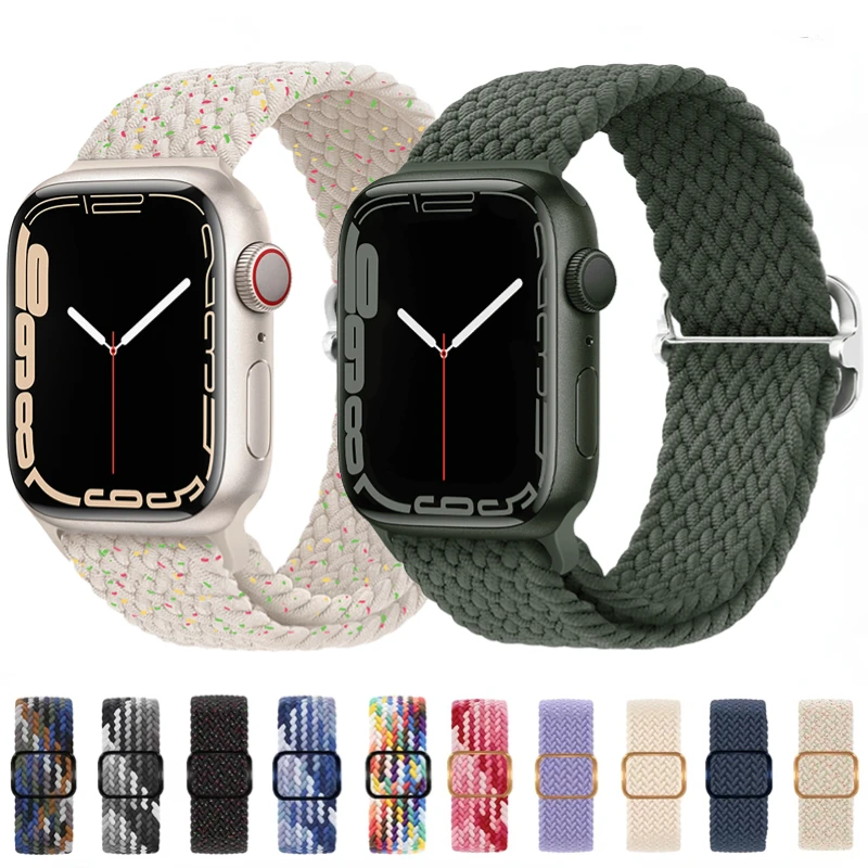 Nylon strap For Apple watch Ultra 49mm 8 7 45mm 41mm Sliding buckle design adjustable wristband For iwatch 6543SE 44mm 42mm 40mm_voghion.com