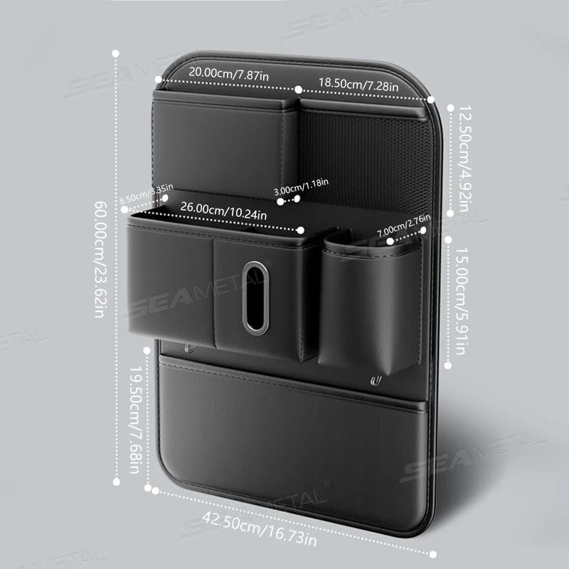 Waterproof PU Car Backseat Organizer Storage Bag