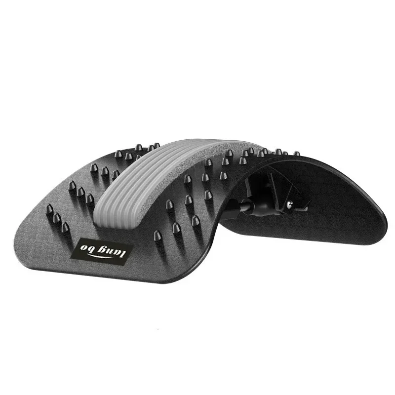 Back Massager Stretcher Fitness Massage Tool Stretch Lumbar Support Relax Spine Pain Relief Acupoint Acupuncture Adjustable Base lumbar massager gym fitness tool