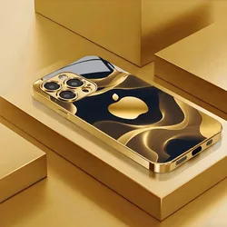 Gilded Fluid Gold Metallic Paint Glass Phone Case - iPhone 18 Pro Max (1)
