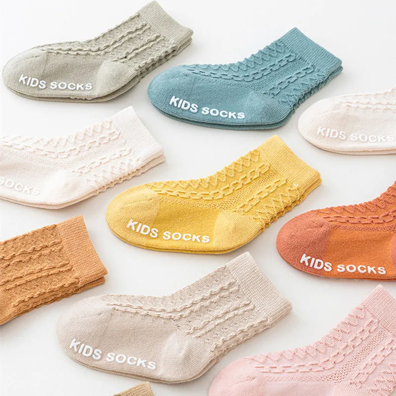 3Pairs/set Baby Socks For Newborn 0-5Y Summer Spring Children's Cotton Non-slip Floor Sock non slip floor socks baby socks children socks