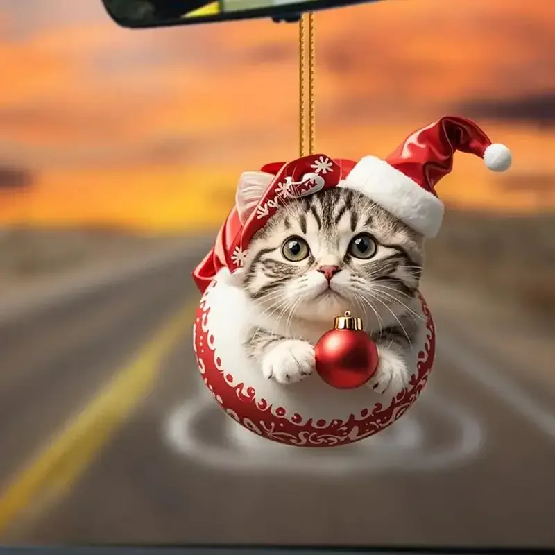 Advent Calendar Christmas Cat Countdown Calendar Cute Animal Hanging Decoration New Year Christmas Tree Decoration