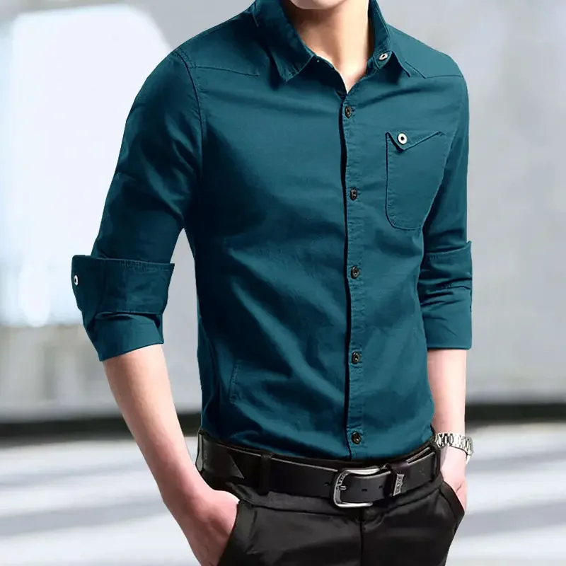 Men&rsquo;s Cotton Shirt Tooling Military Uniform Shirt Non-iron Long Sleeves Short Sleeve Spring and Fall Leisure Outdoor casual short sleeved shirt short sleeved shirt button down shirt
