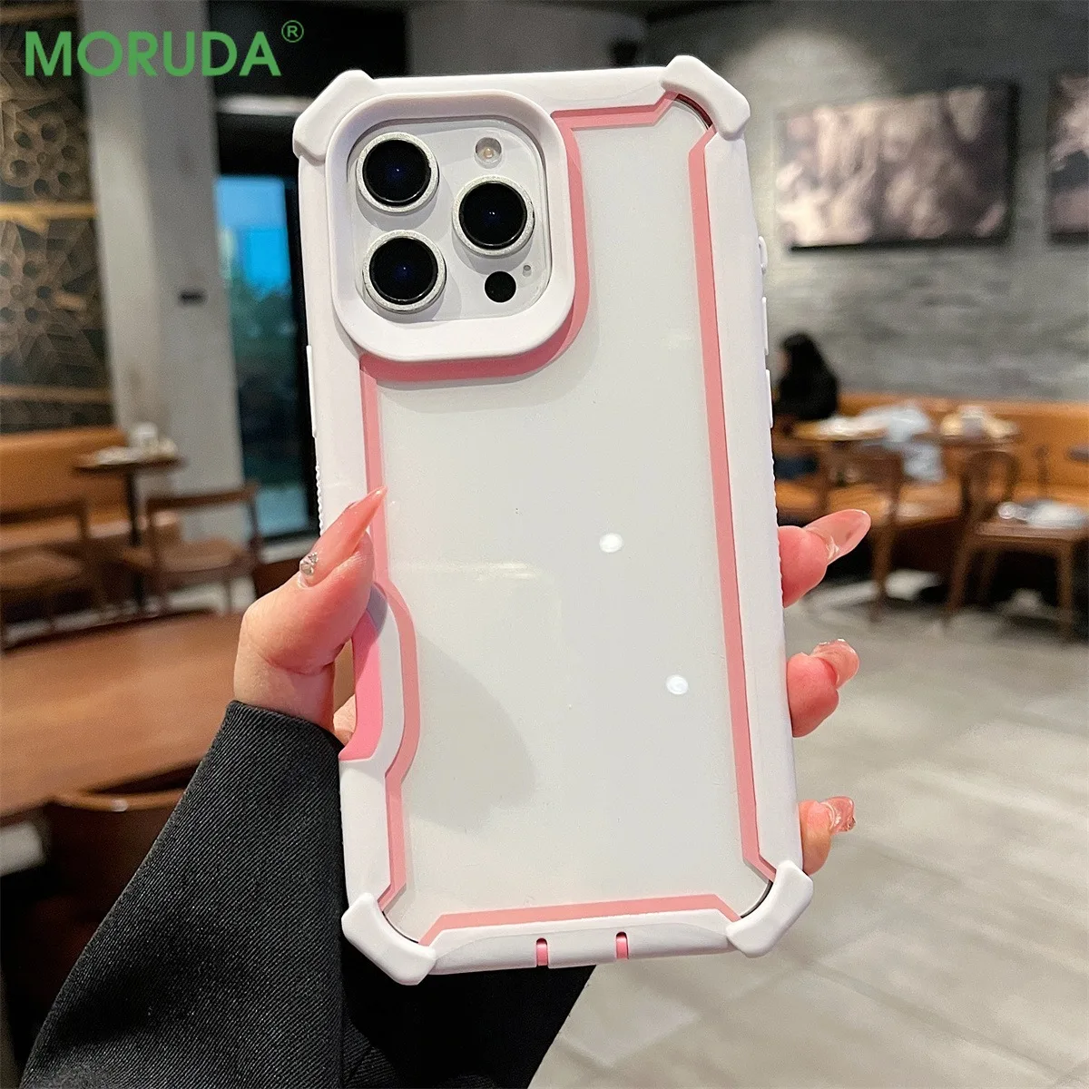 Luxury Dual-Layer Transparent Shockproof Phone Case - Durable Protective Shell