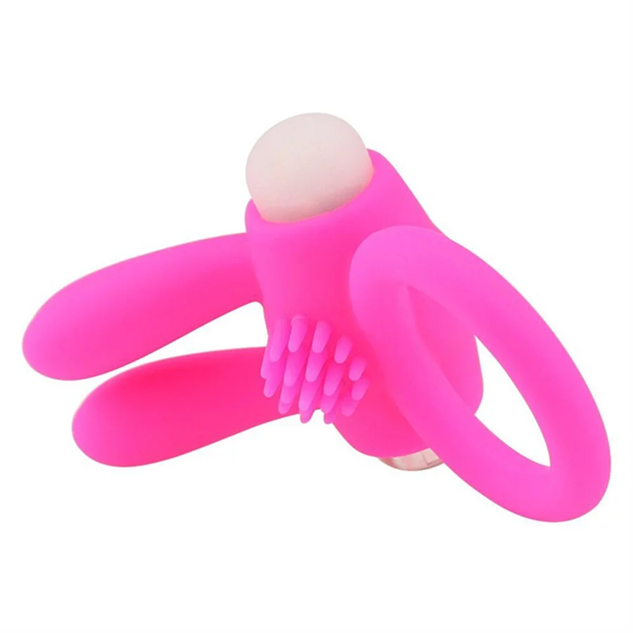 Elastic Rabbit Penis Vibrator Ring Delay Ejacualtion Sex Toys for Men Couples Clitoris Massager Silicone Cock Ring Adult Game