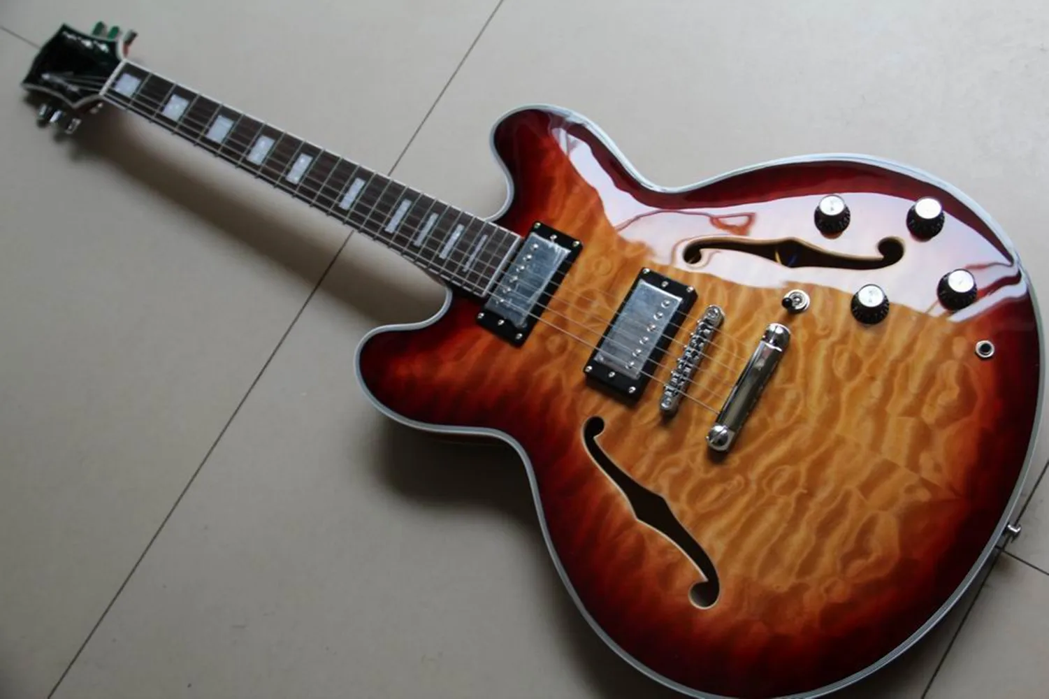Wholesale Guitars Manufacturers custom semi hollow jazz electric guitar