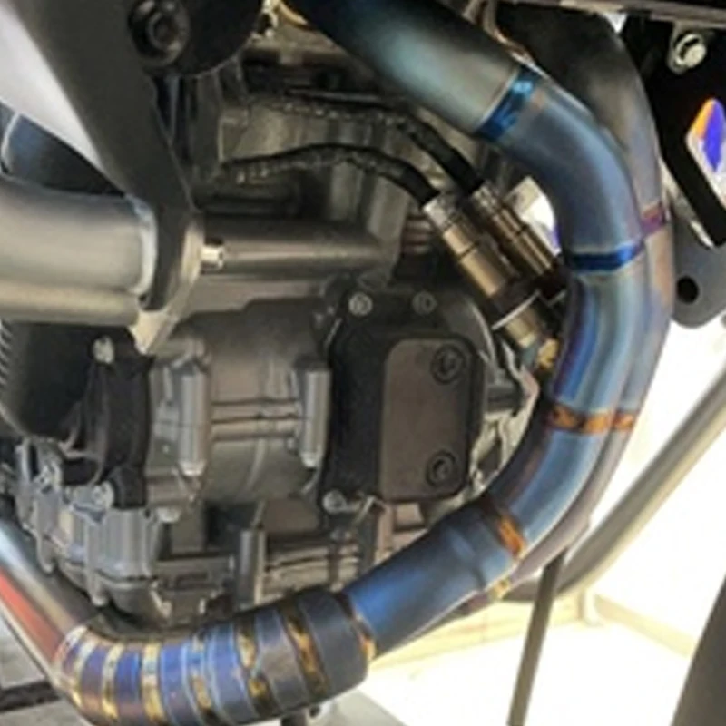 Motorcycle Exhaust Modify Escape Moto System Muffler titanium alloy Front Link Pipe Slip On For CFMOTO 800MT CF 800-5A 2021 2022 - Image 2