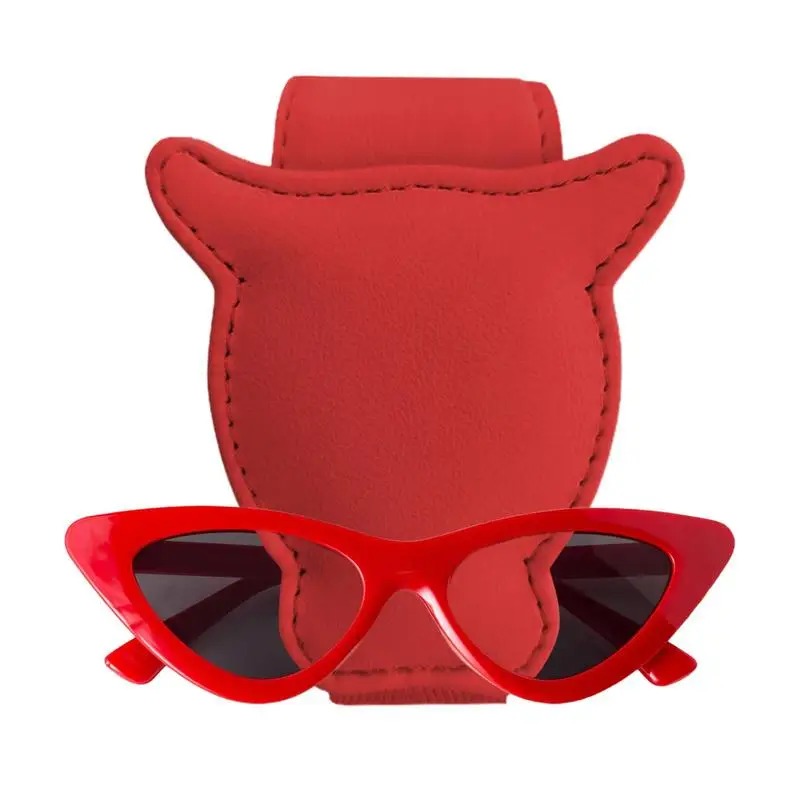 

Car Sun Visor Clip Universal Sun Visor Glasses Storage Clip PU Leather Auto Travel Essentials For Non-Magnetic Cards And Tickets