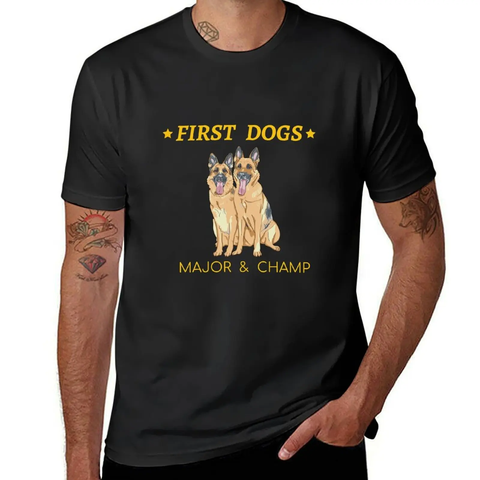 

first dogs, funny gift,german Shepherds T-Shirt sublime anime clothes mens graphic t-shirts big and tall