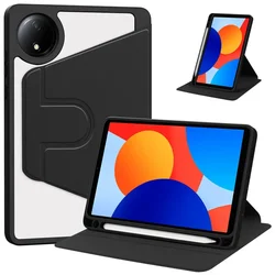 Rotating Stand Tablet Case with Pencil Holder for Redmipad SE 8.7 inch (Black)