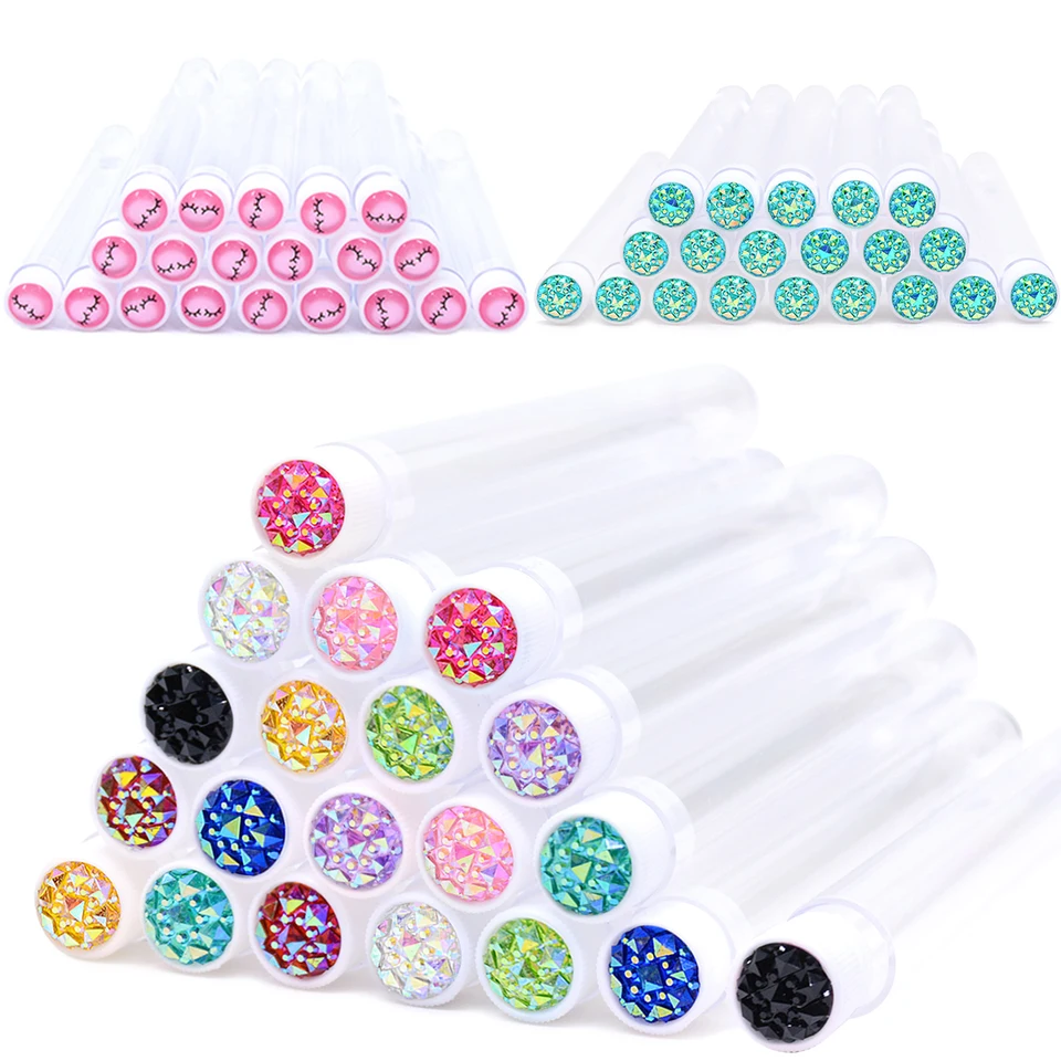 20 Pack Reusable Eyelash Brush Tubes with Combs