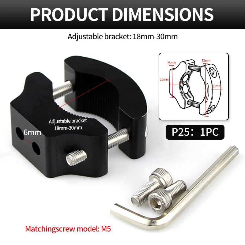 Adjustable Motorbike Headlight Holder & Spotlight Mount Bracket Accessories