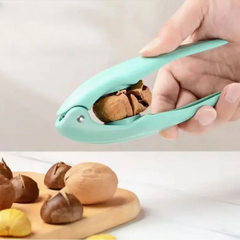 Description Picture 4 of item1pc Non-Slip Food Clip Chestnut Machine Kitchen Accessories Chestnut Cracker Opener Sheath Cutter Nuts Clip Walnut Pliers Tool
