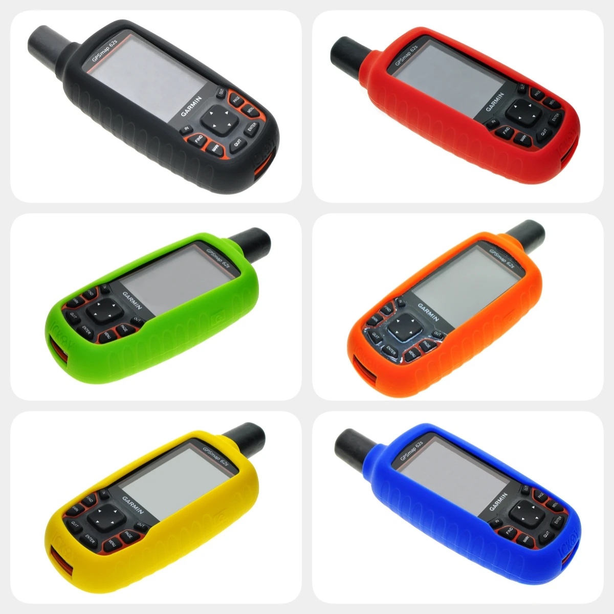 Silicone Protect Case + Screen Protector Shield Film for Garmin GPSMAP 64X 64SX 64SCX 64ST 64S 65 65SR 65S 65ST 62 62SC 62ST 63