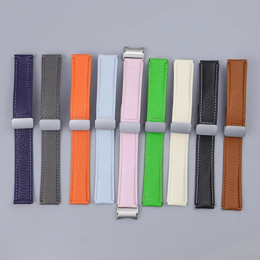 Premium No-Gaps Leather Band with Magnetic Buckle Strap