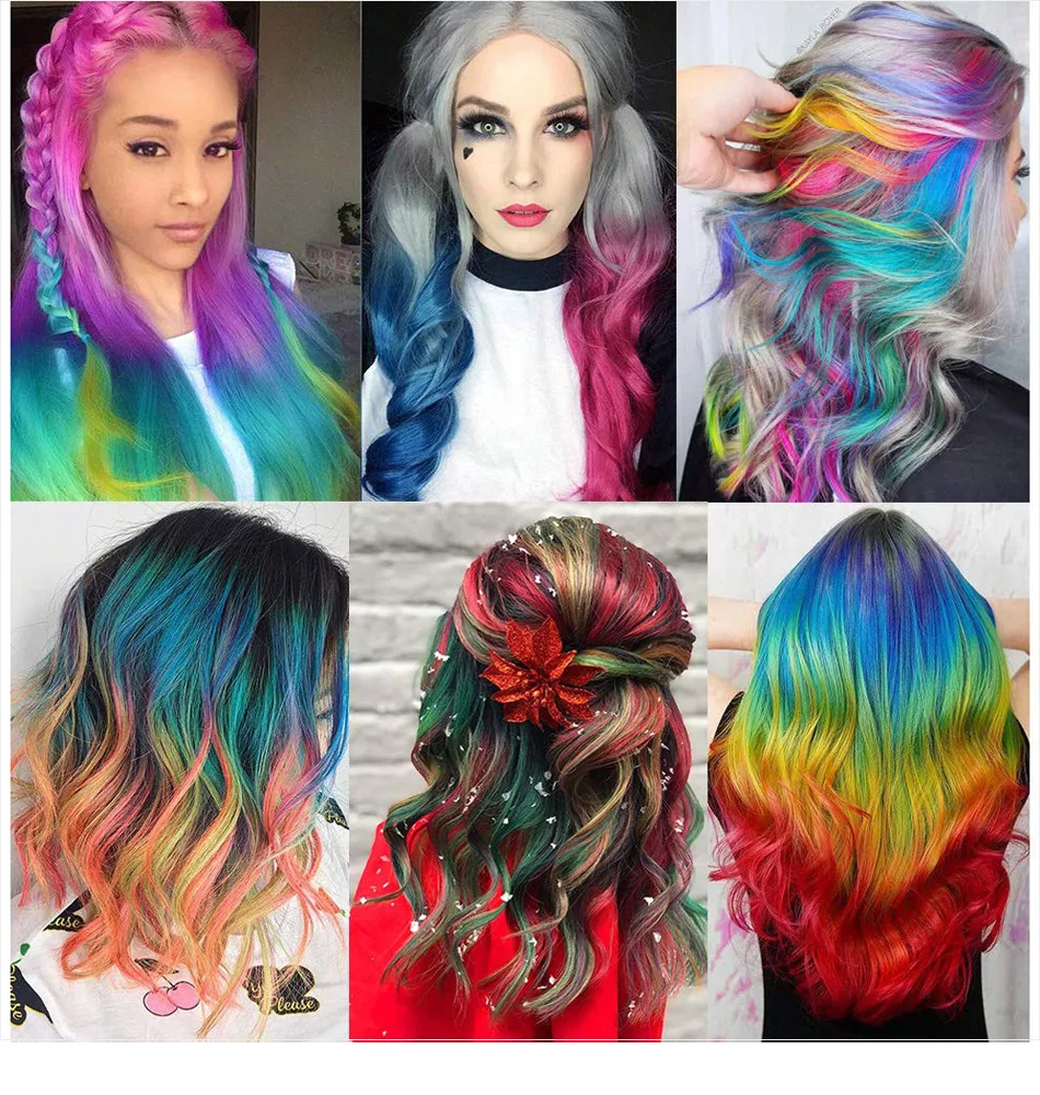 Description Picture 5 of item6pcs Children Temporary Hair Color Chalk Masquerade Hair Dye Comb Toy Fashion Party Set Girl Disposable Hair Dyeing Comb