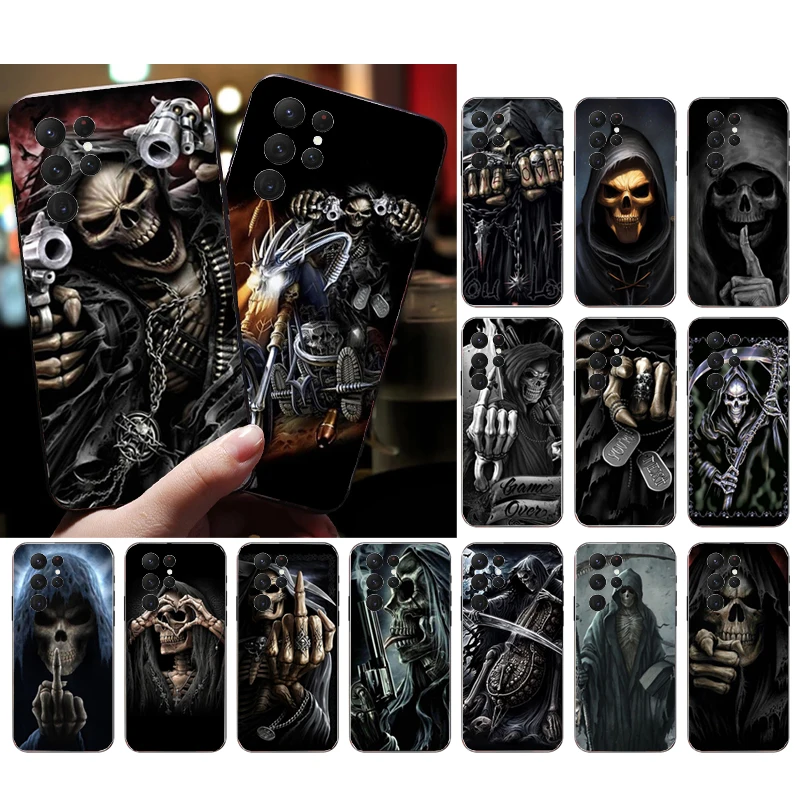 Custodia Per Telefono Grim Reaper Skull Art Per Samsung Galaxy S23 S22 S21 S20 Ultra S20 S22 S21 S10E S20Fe Note 10Plus Note20 Ultra