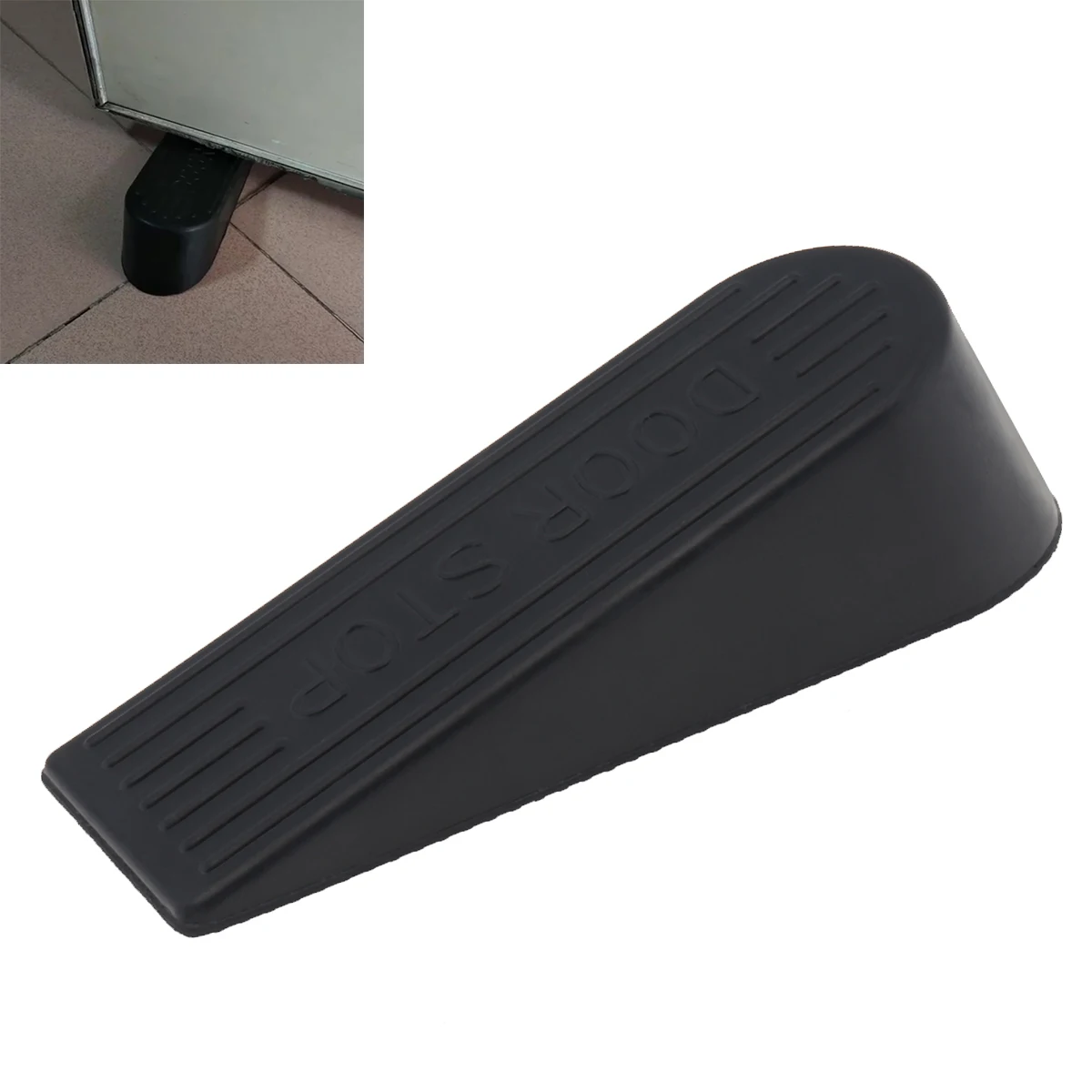 

Heavy Duty Rubber Door Stopper Wedge Works on All Floor Surfaces Height up to 1.9 Inches for Home Office School Heavy Door