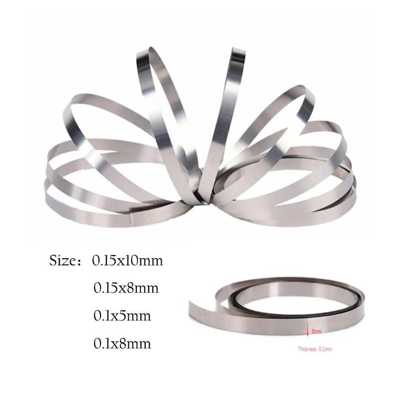 2/5m 18650 Li-ion Battery Nickel Sheet Plate Nickel Plated Steel Belt Strip Connector Spot Welding Machine Battery Welders