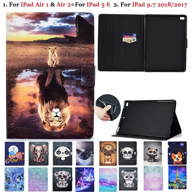 Cover Per Ipad 9.7 Case 2018 2017 Per Ipad 5Th 6Th Generation Case Tablet Funda Per Ipad 5 6 Air 1 Air 2 Case 9.7 Etui + Pen