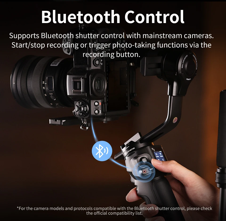 ZHIYUN 핸드헬드 짐벌 카메라 스태빌라이저, 카메라 터치 스크린 인물 촬영,  니콘 캐논 DSLR 카메라용, 크레인 4, 3 축