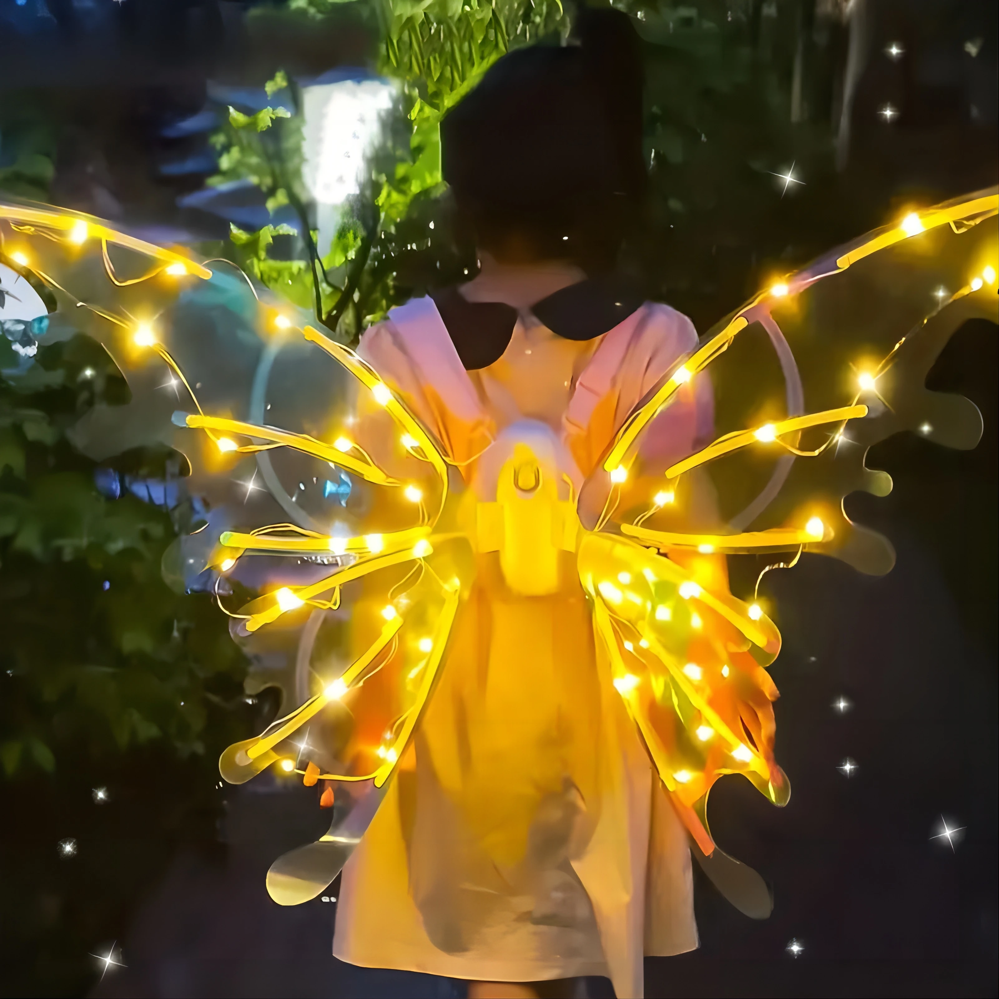 Colorful Wings glittery dress up LED angel butterfly wings for girls and women perfect for Halloween cosplay and bir