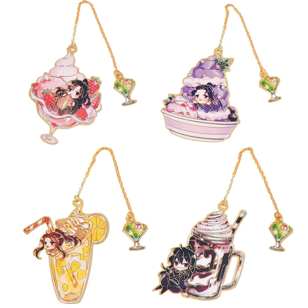 

Mo Dao Zu Shi Anime Metal Bookmarks Grandmaster of Demonic Cultivation Cartoon Bookmark Wei Wuxian Lan Wangji Figure Bookmark
