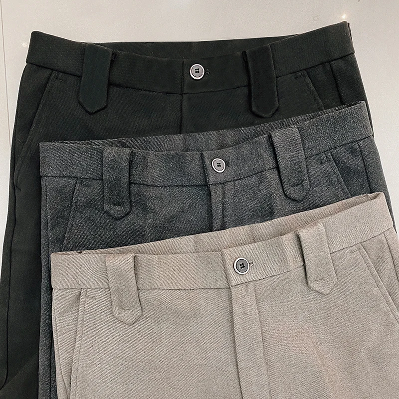 Business pants suit pants men pants Hot men pants slim fit men spring casual ankle length pants streetwear black gray dress suit trousers